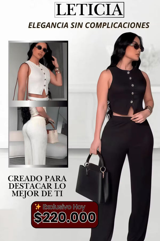 LETICIA™| Set Blusa y pantalón